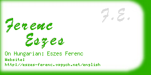 ferenc eszes business card